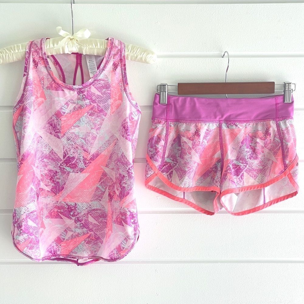 Ivivva By Lululemon Matching Set Tank Top & Shorts